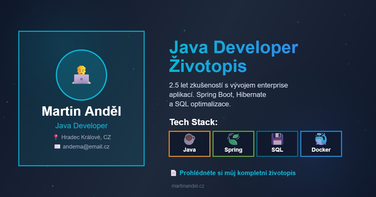 Martin Anděl – Java Developer | CV & Portfolio